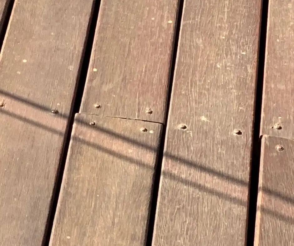 Sanding a deck can damage nails