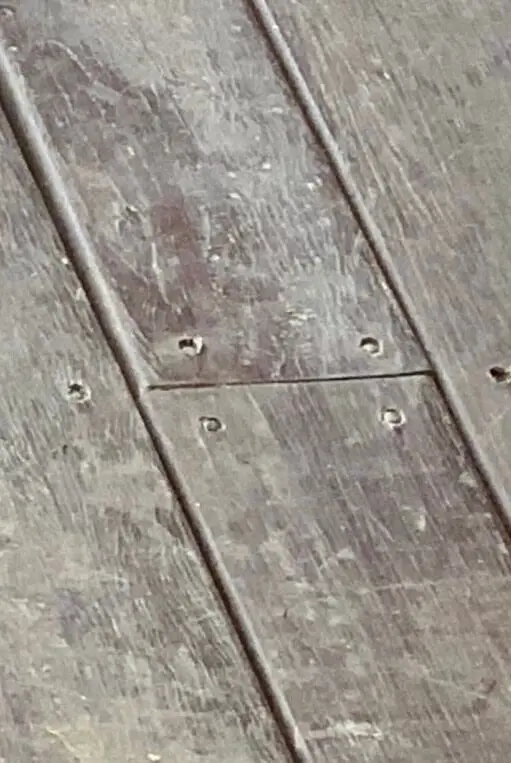 Punching deck nails causes damage