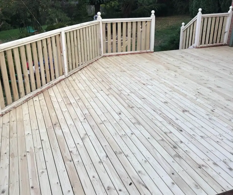 When to stain a new deck