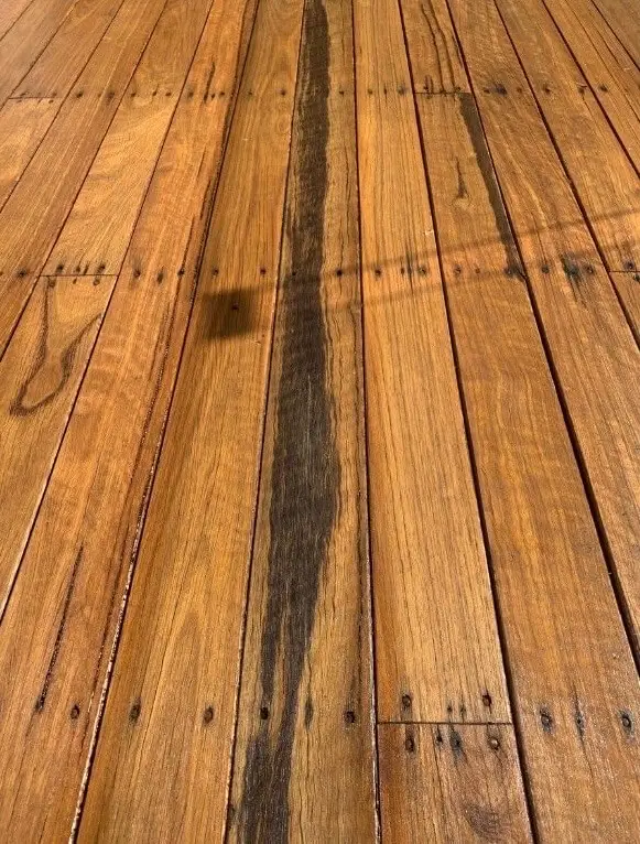 Deck stained without using a deck cleaner first