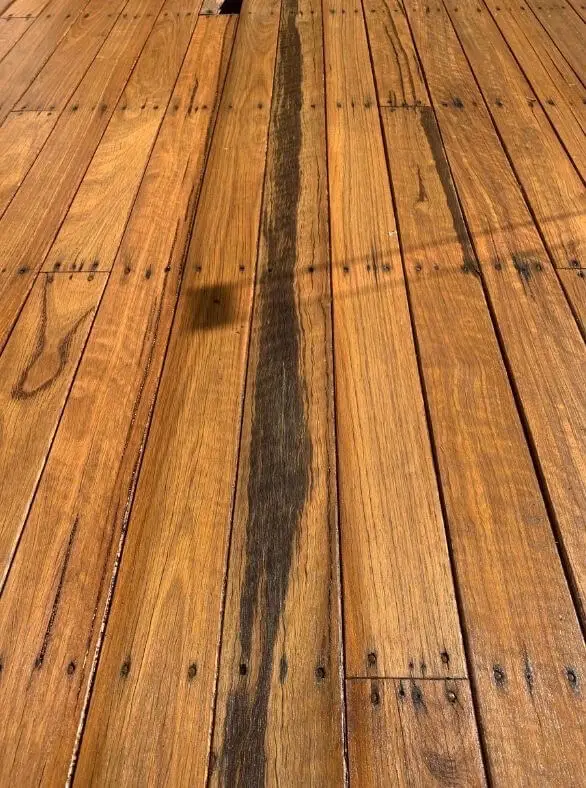 Use deck cleaner before staining a deck