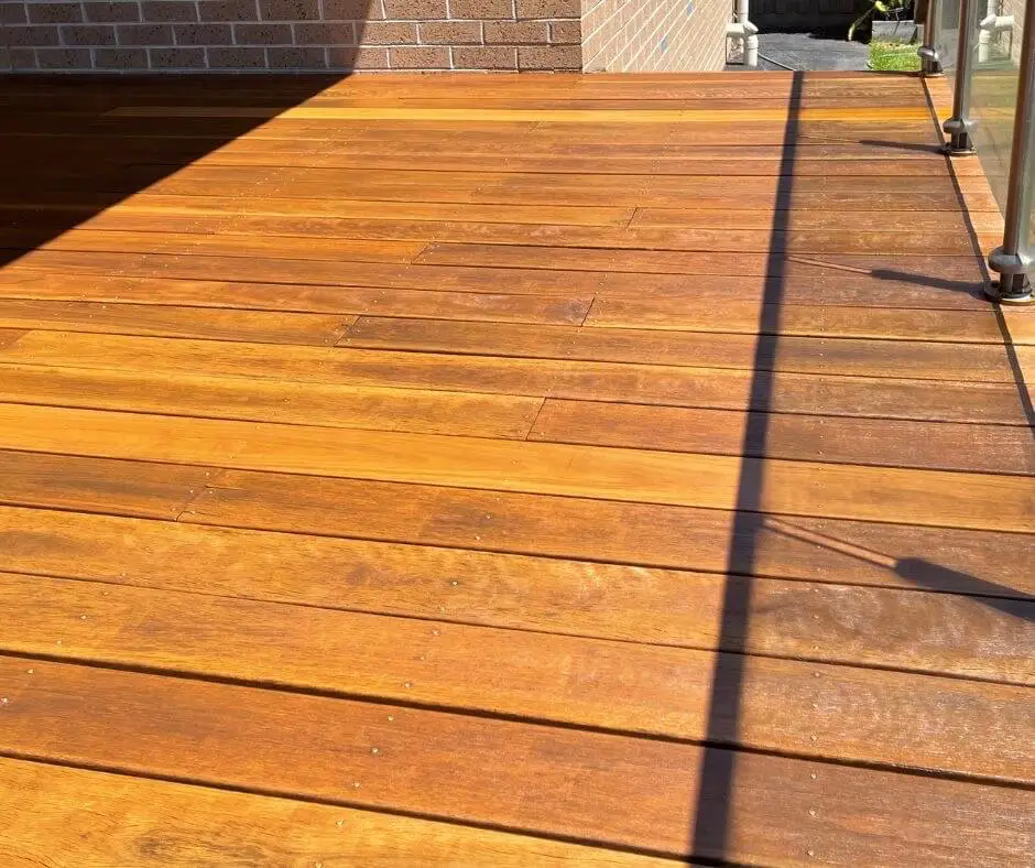 Deck too hot to walk on