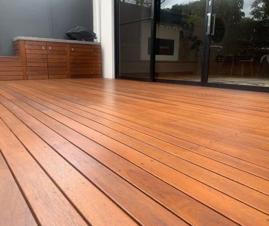 This deck got rained on