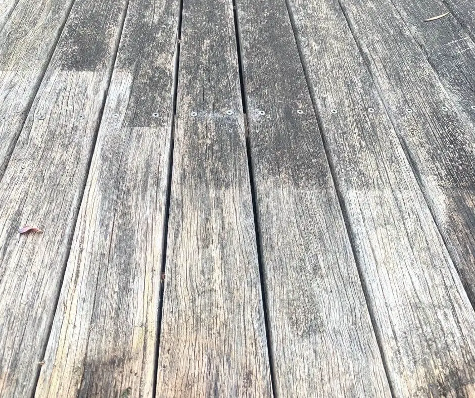 Old deck without stain