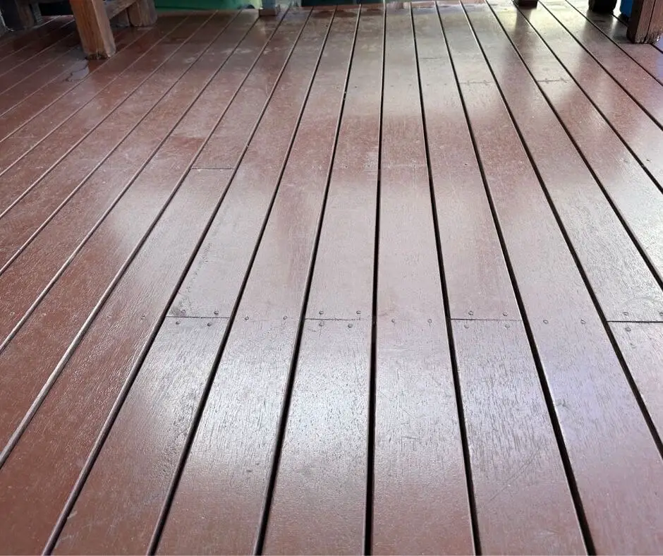Solid stain looks like fence paint on your deck