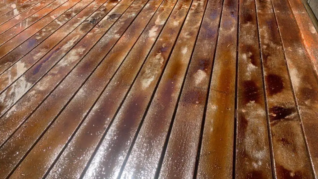 Stripping deck back to bare wood with chemicals