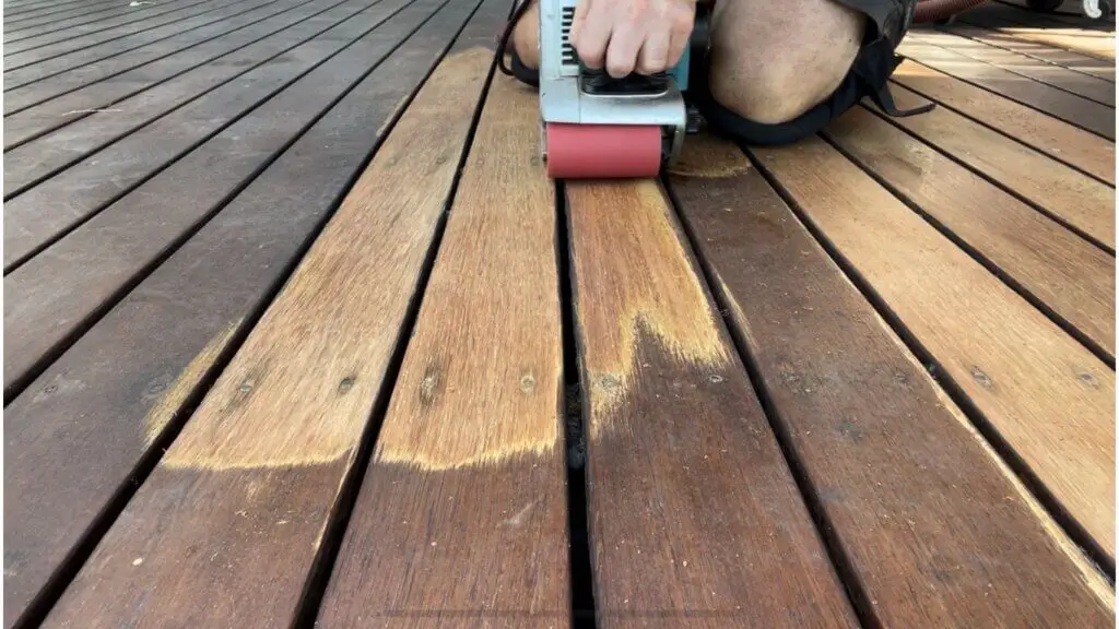 Sand low spots on your deck with The RoundHouse Method